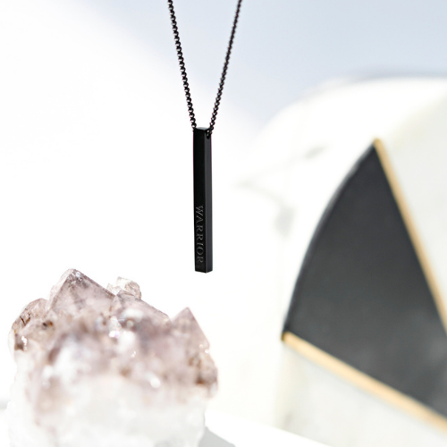 Unleash Your Inner Warrior Men s All Black Necklace Worthy Wands