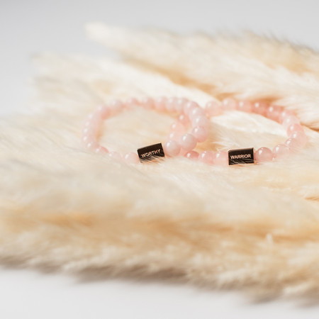 Bracelet en cristal de quartz rose