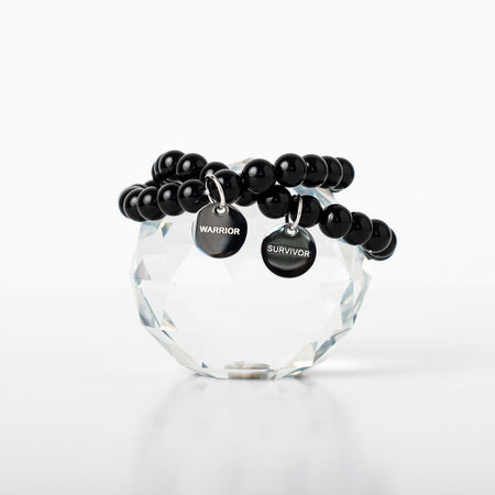 Bracelet Survivant / Guerrier - Onyx Noir