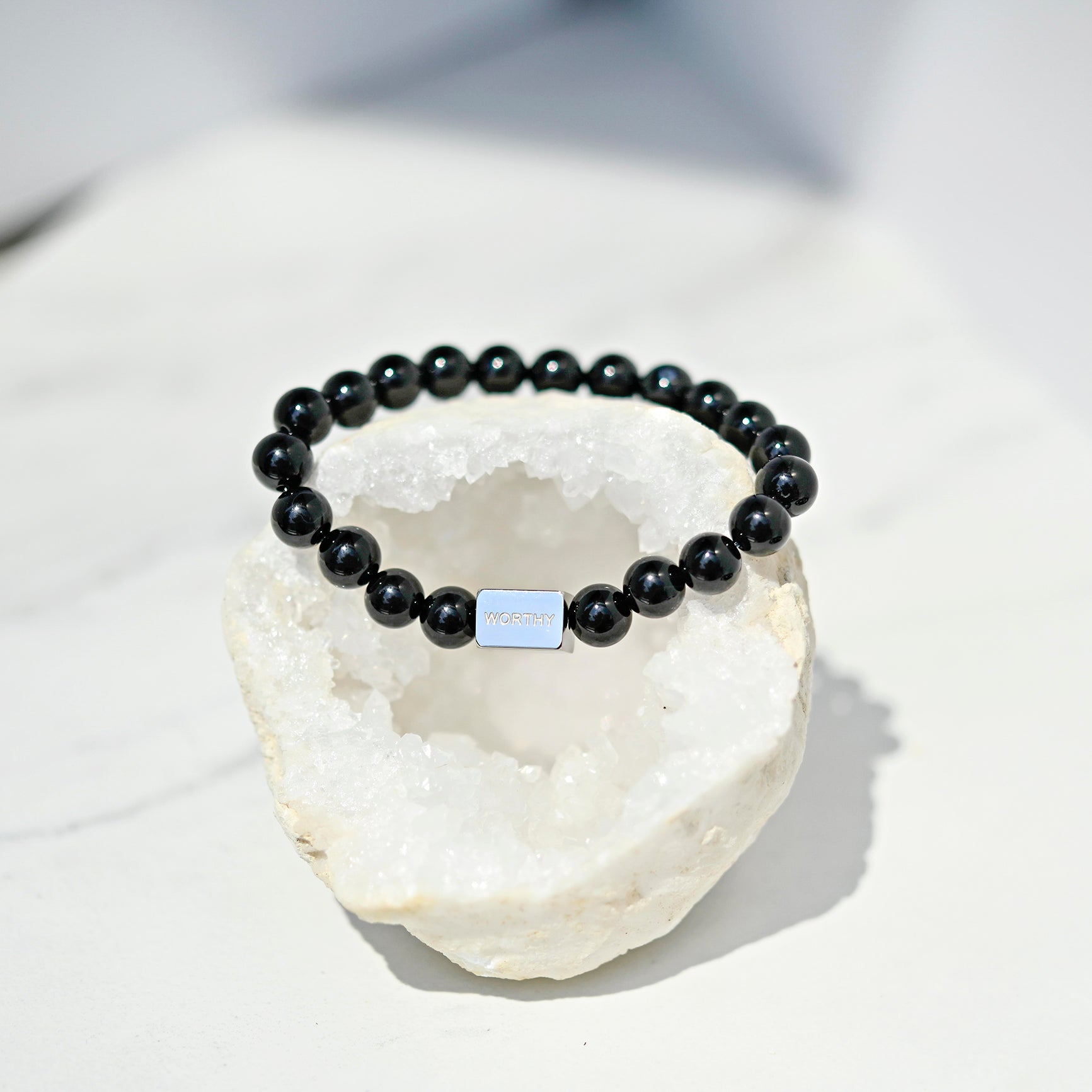 Worthy Black Onyx Bracelet, Worthy Bracelet Warrior Black Bracelet, Black Onyx Bracelets, healing bracelets, beaded bracelets, motivational bracelets, warrior bracelet, worthy bracelet, love bracelet, mantra bands, worthy wands, white jade bracelets, inspirational jewelry, crystal bracelets, stacking bracelets, Crystal Bracelet, Love Bracelet