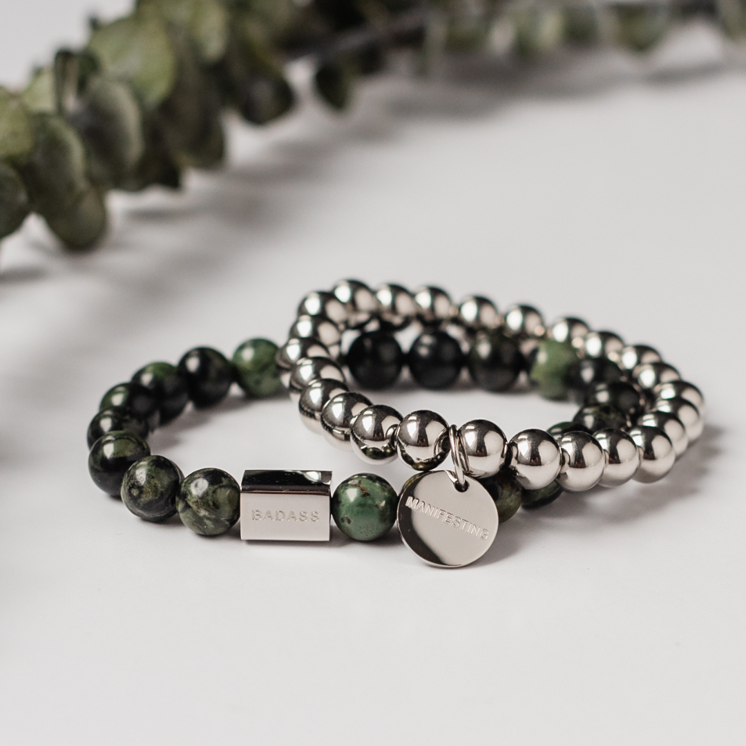 Worthy Wands crystal bracelet – empowerment jewelry for feminine energy Goddess Badass Bracelet – Empowerment & Affirmation Jewelry by Worthy Wands Jasper Crystal Bracelets, Crystal Bracelet, Badass bracelet, goddess bracelet, motivational bracelets, worthy wands, neurohealing bracelets, green bracelet, goddess, badass, bracelets for her, crystal bracelets, healing bracelets, mantra jewelry, girl boss, goddess jewelry, mantra bracelet, manifestation bracelet, 11:11, angel number jewelry