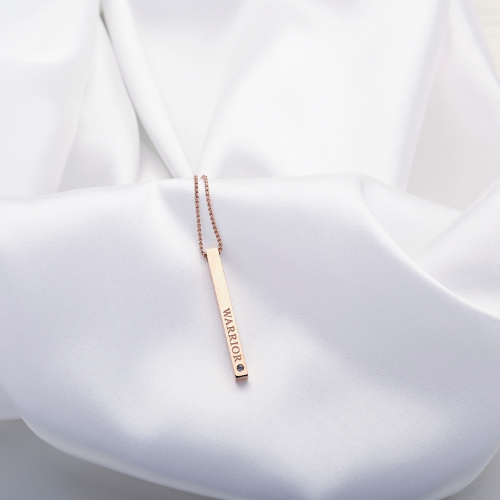 Rose Gold Bar Necklaces, Warrior necklace, Cancer gifts, Warrior jewelry, gold bar necklace, rose gold necklace, I am worthy necklace,  Self Worth Jewelry, I am enough necklace, inspirational jewelry, bar necklace, worthy wands