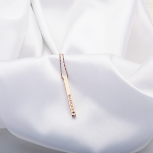 Rose Gold Bar Necklaces, Warrior necklace, Cancer gifts, Warrior jewelry, gold bar necklace, rose gold necklace, I am worthy necklace,  Self Worth Jewelry, I am enough necklace, inspirational jewelry, bar necklace, worthy wands